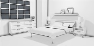 3d model bed room