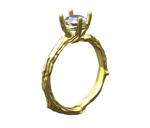 3d 3dm ring diamond gold
