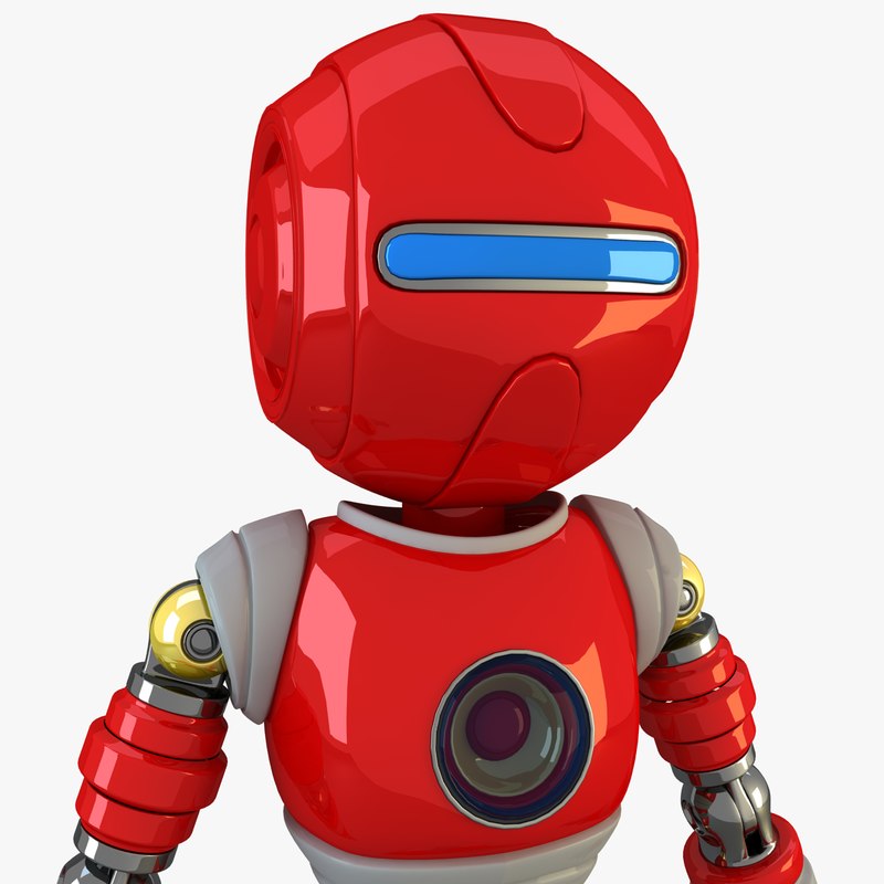 robot red car