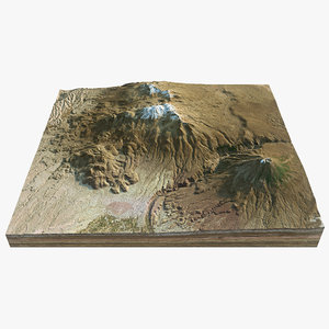volcano landscape 8 3d model
