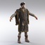 3d set medieval characters model