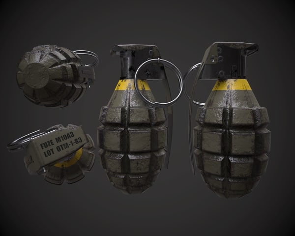 Mk2 Grenade Fbx Free