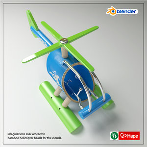 3d model bamboo helicopter