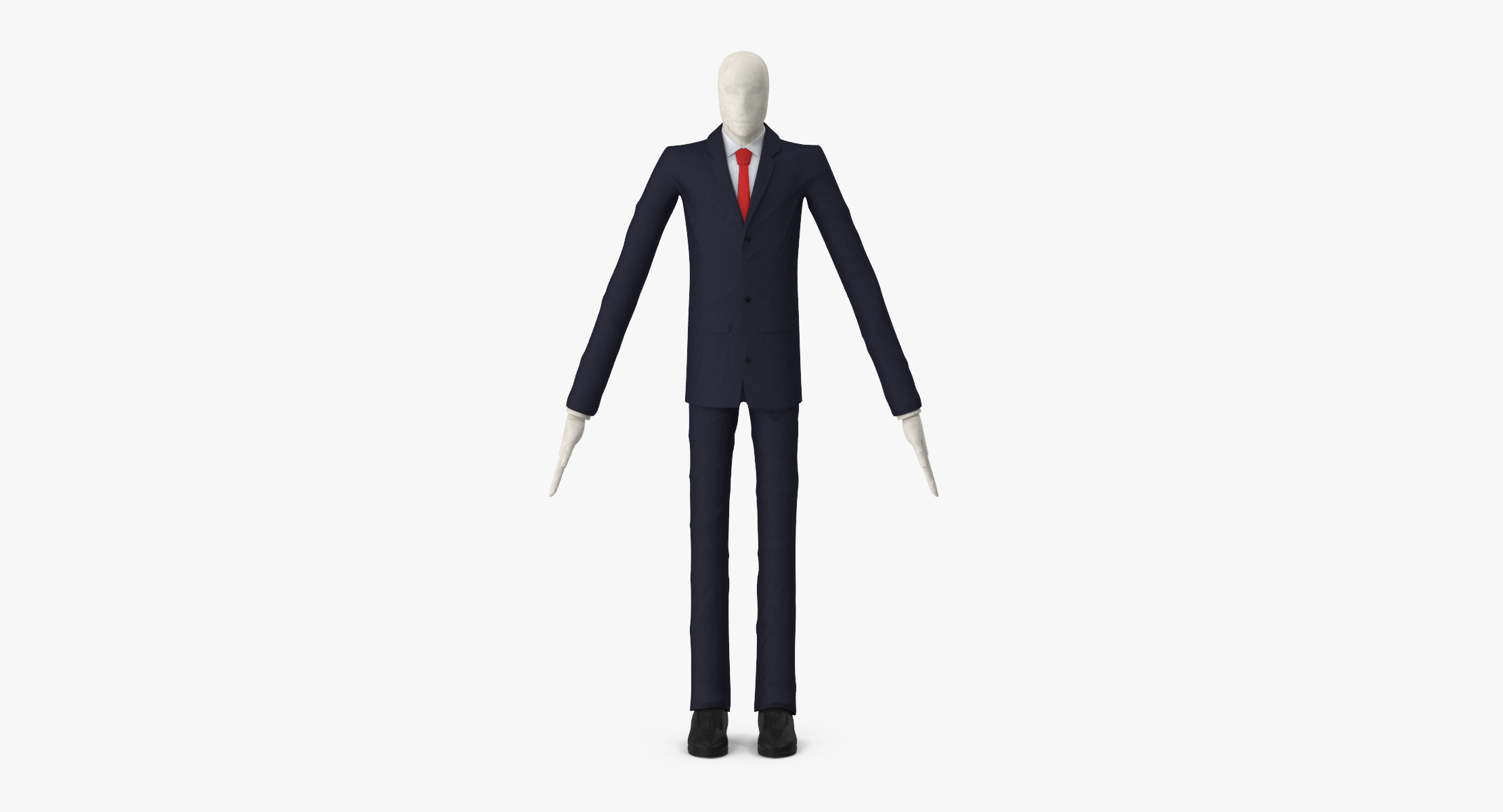 slender man 3d obj