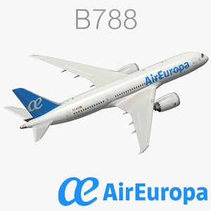 3d b788 air europa model