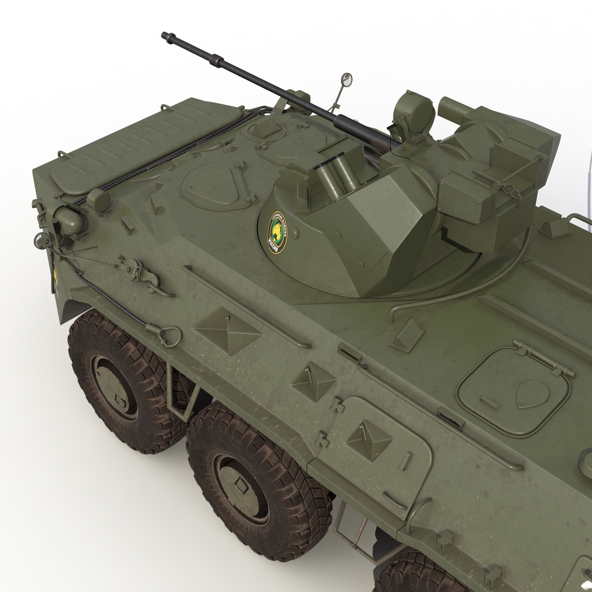 兩棲裝甲運兵車btr 80a rigged3d模型