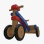 3d model of tricycle wood collada