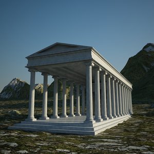 greek temple 3d max