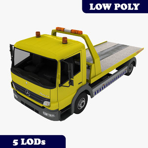 3d model atego tow truck lods