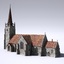 english medieval church 3d lwo