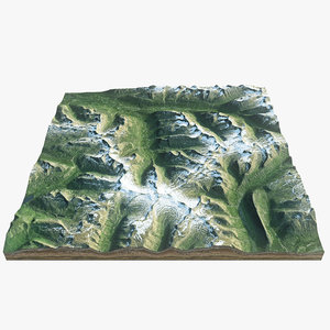3d iceland mountains model