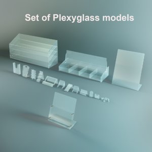 3d model plexiglass set