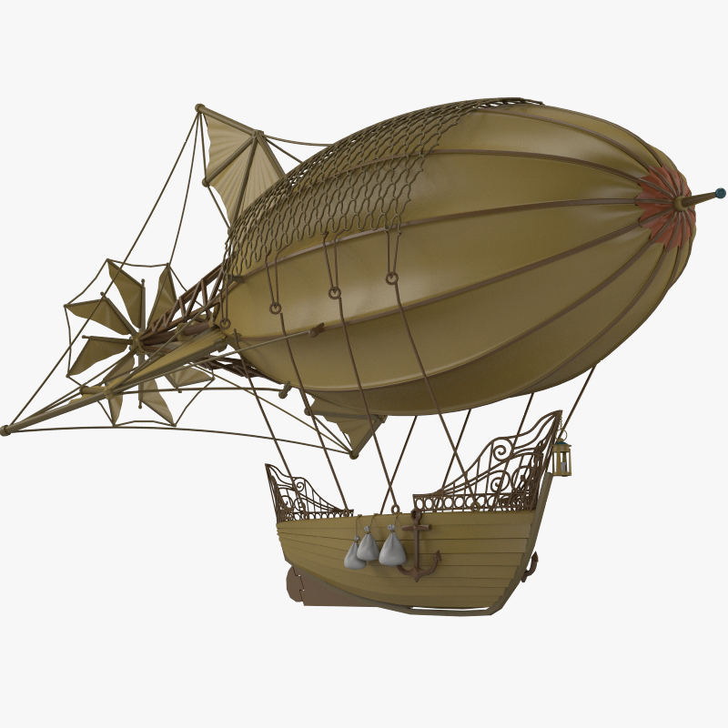 airship 3d obj