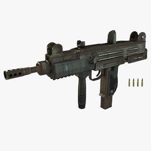 3d uzi submachine gun model