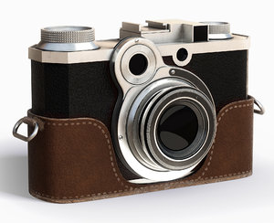 3d model vintage photo camera