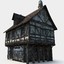 3d 3 medieval houses