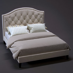 bed tufted 3d max