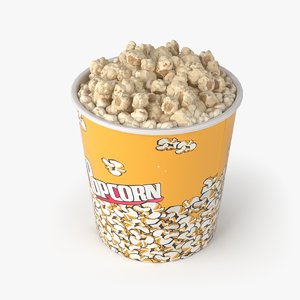3d popcorn big model