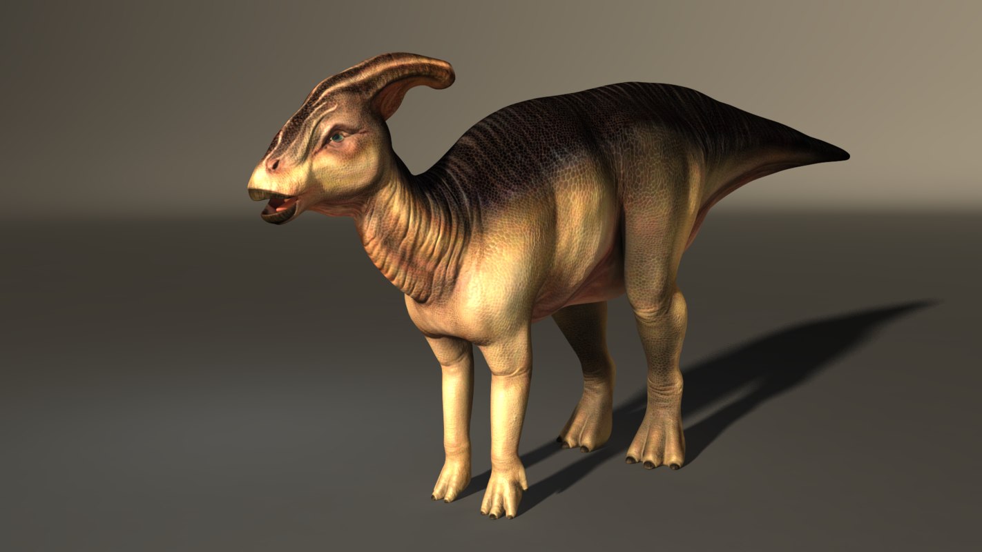 3d model of parasaurolophus