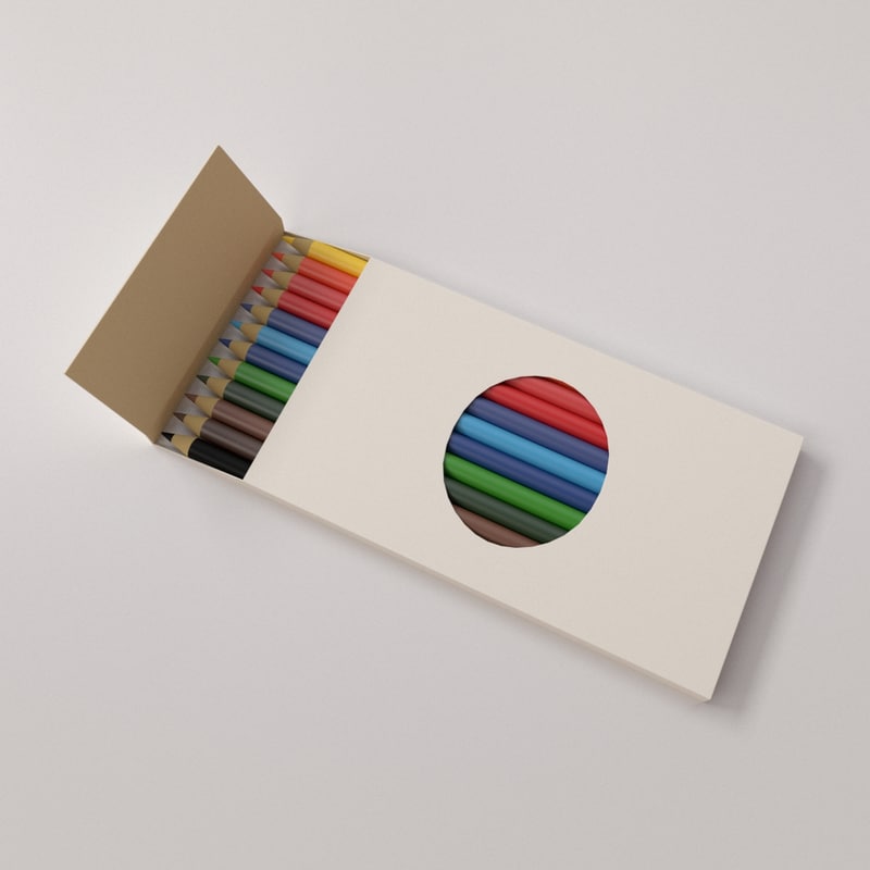 3d colour pencil model