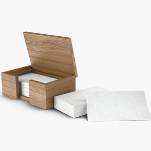 business cards box 3d model