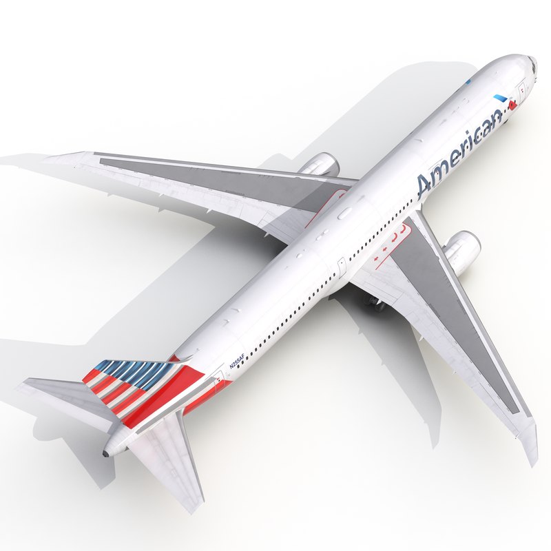 boeing 767-400er american airlines 3d model