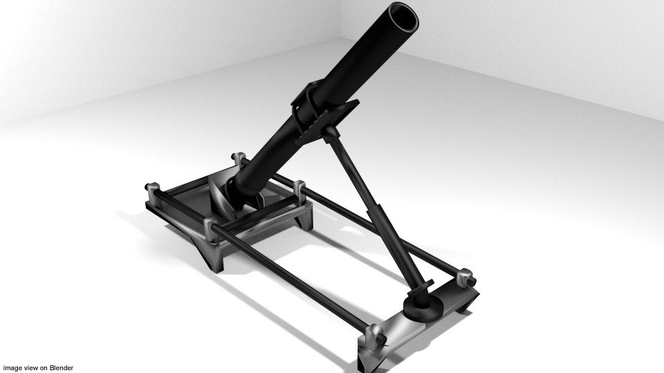 medium mortar 3d model