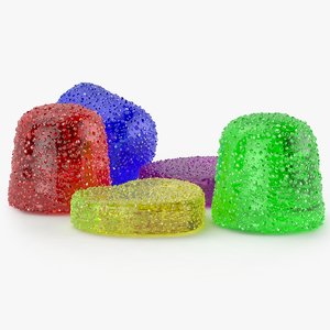 candied fruit jelly 3d max