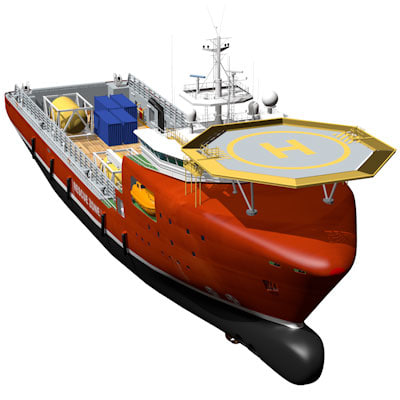 3d model supply vessel