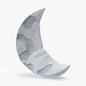 crescent moon 3d model
