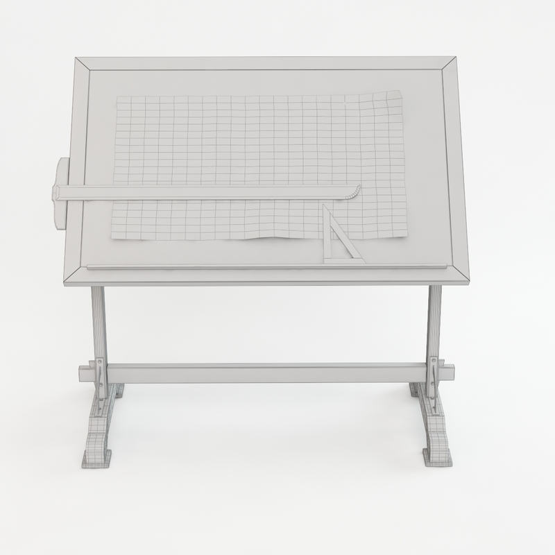 drawing table 3d model