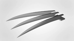 3d model of wolverine s claws