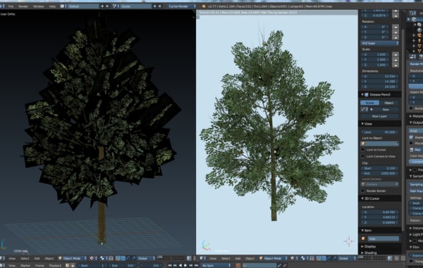 free tree blender 3d model