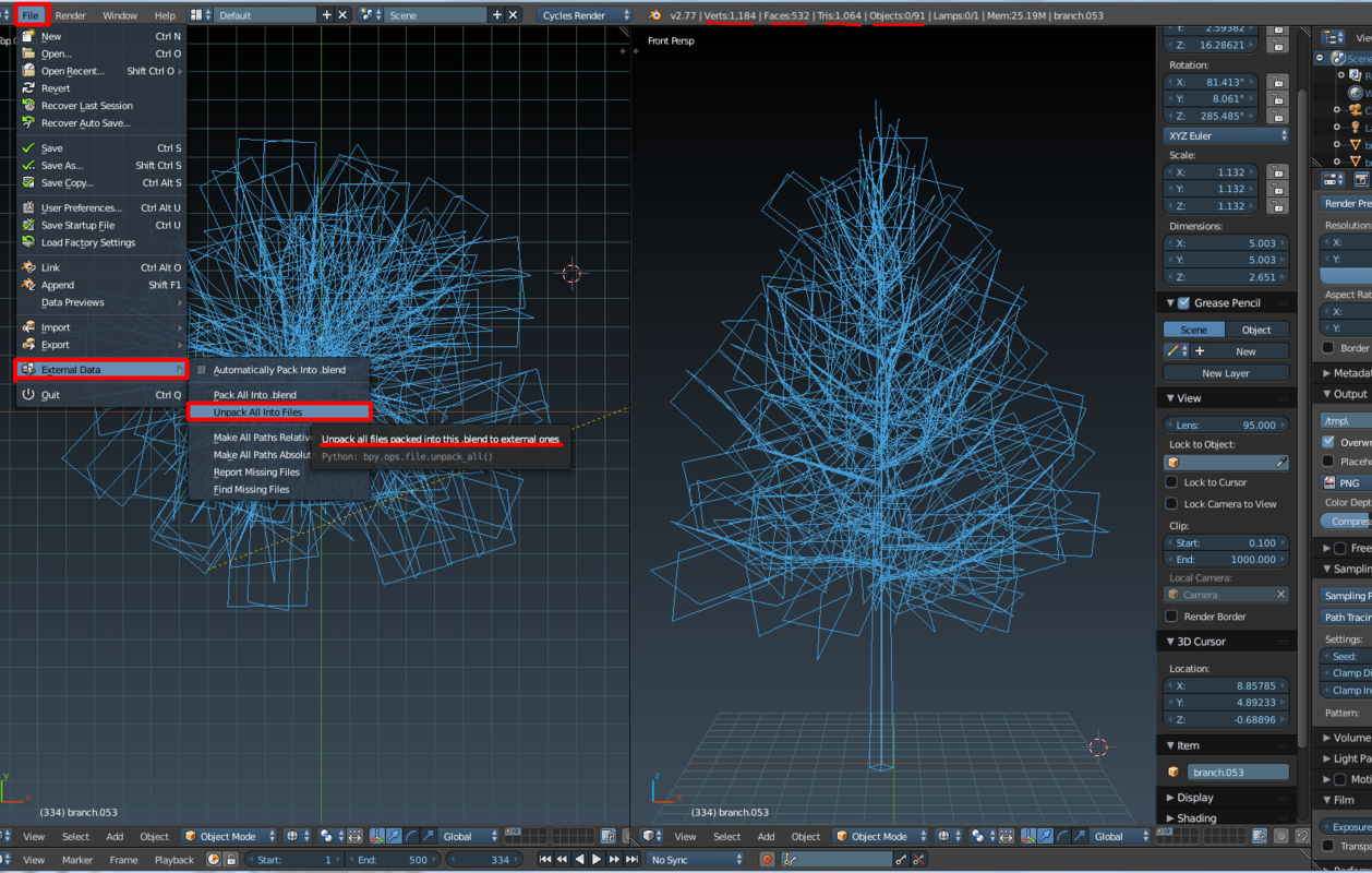 free tree blender 3d model