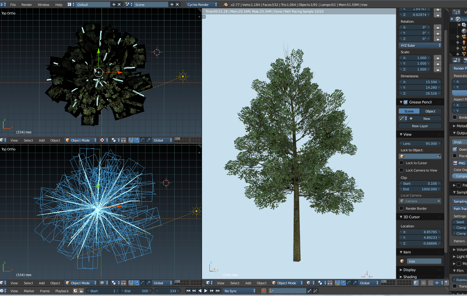 free tree blender 3d model
