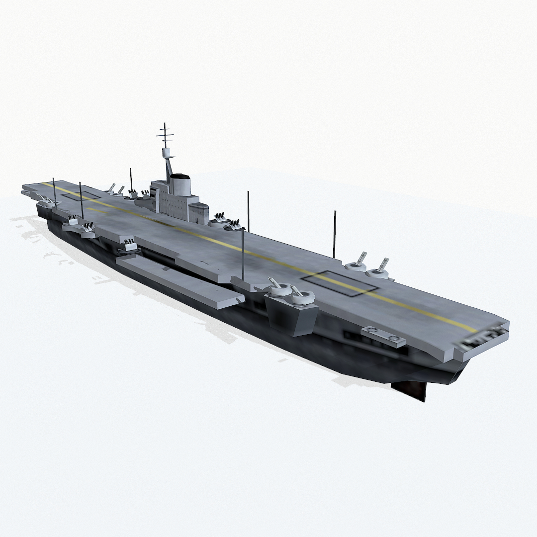 3d implacable-class aircraft carrier class model