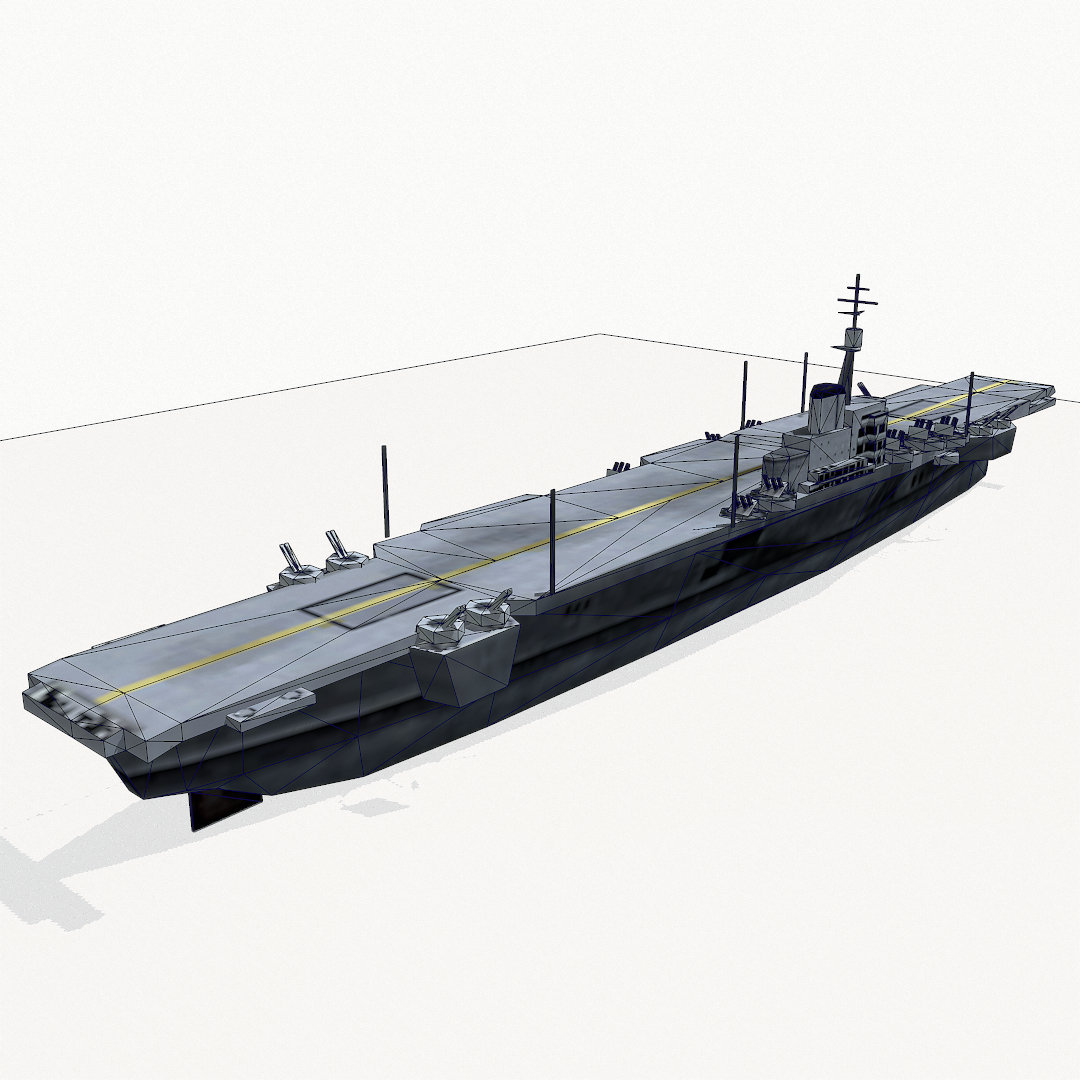 3d implacable-class aircraft carrier class model