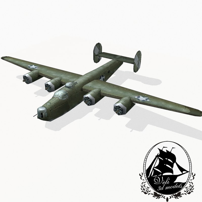 Consolidated B-24 Liberator Bomber 3d Model