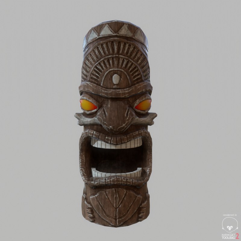 plastic tiki statues