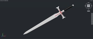 3d heathcliff sword model