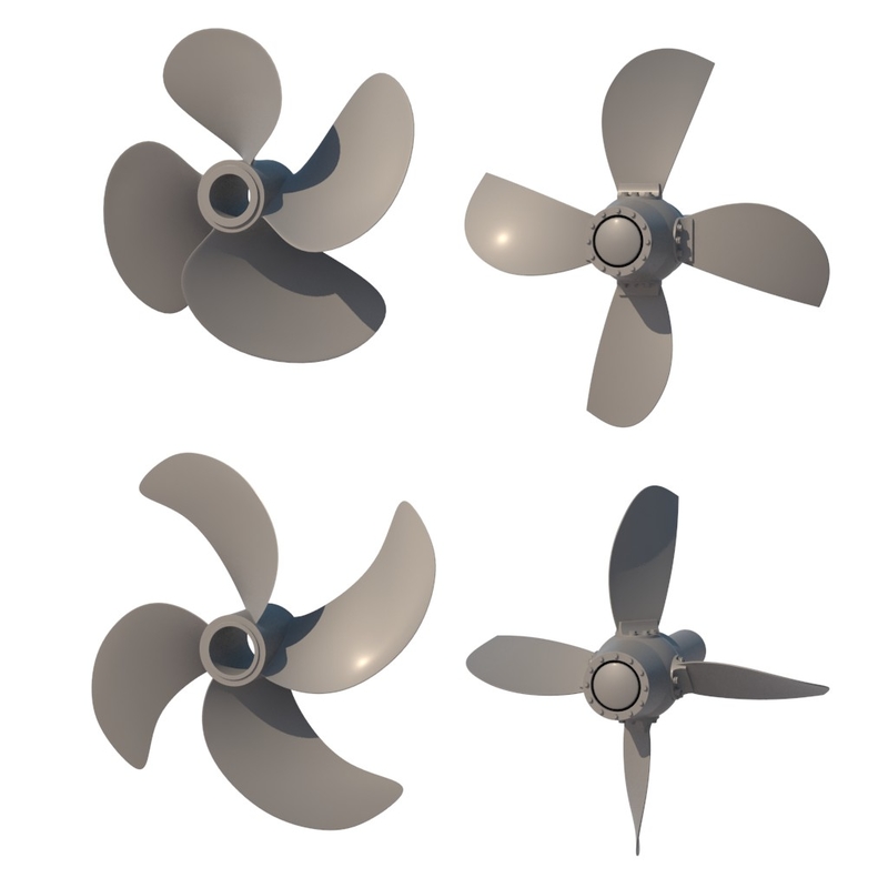 marine propellers 3d model
