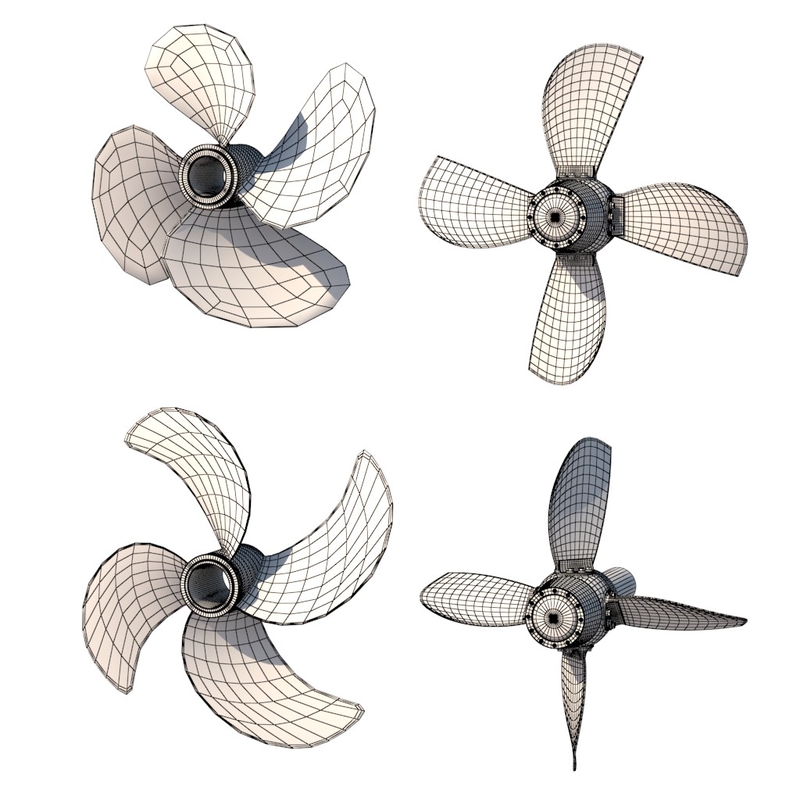 marine propellers 3d model