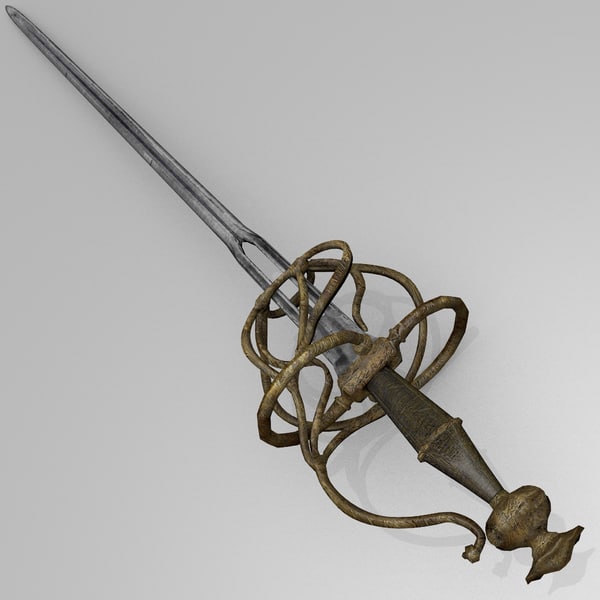 3d blend italian rapier