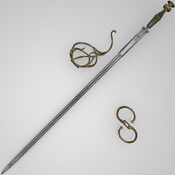 3d blend italian rapier