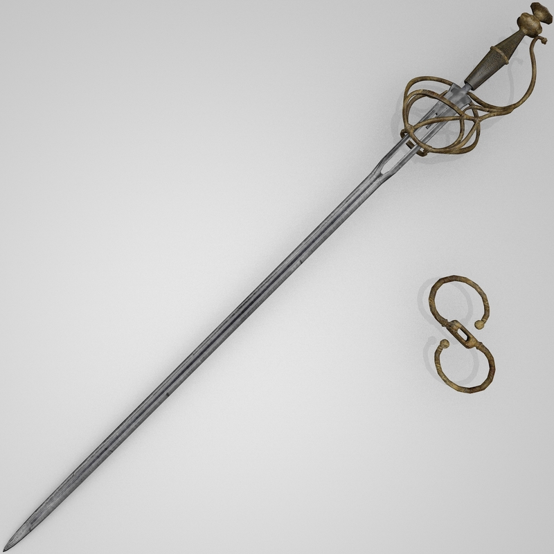 3d blend italian rapier