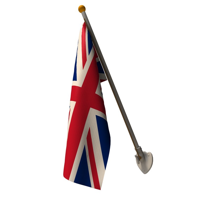 Union Jack Flag With Pole British