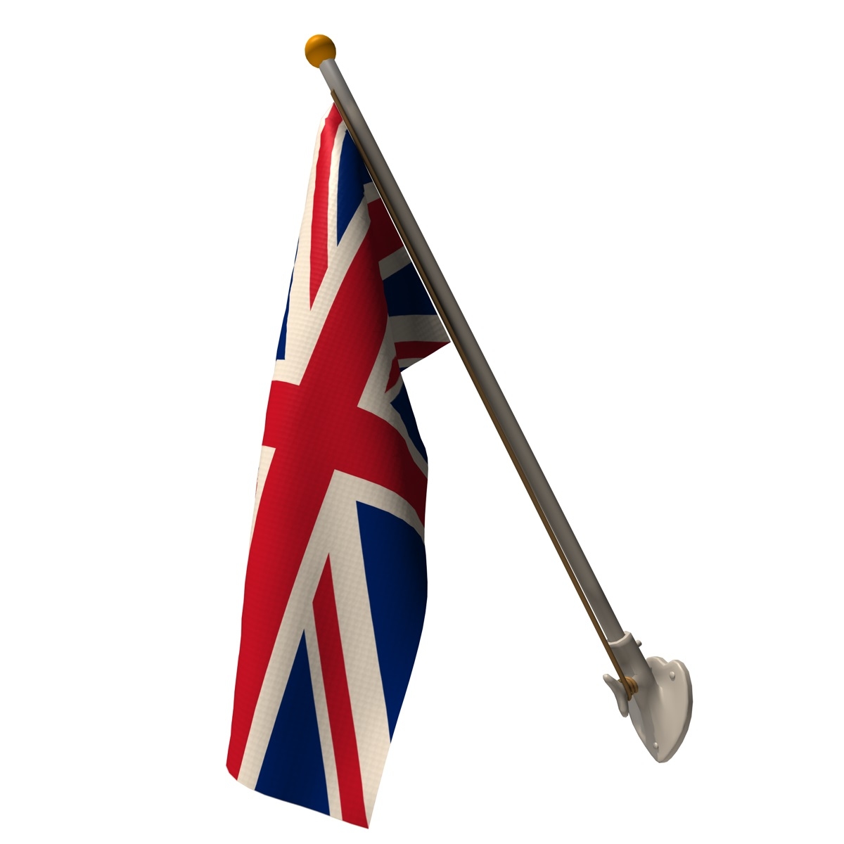 wall union jack flags c4d