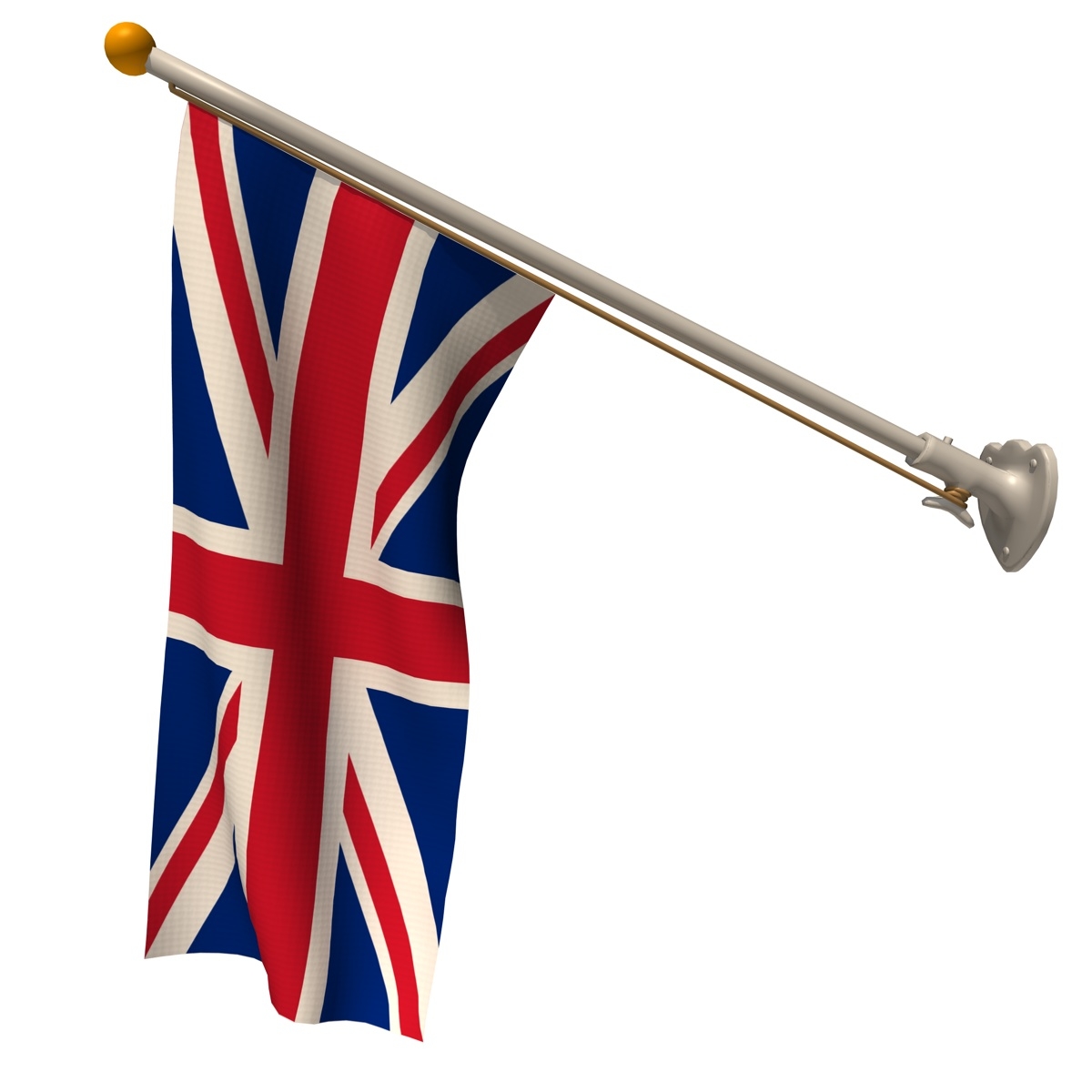 wall union jack flags c4d