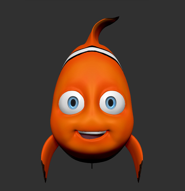 3d clown fish model