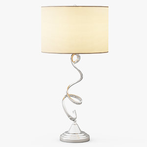 3d nickel swirl table lamp